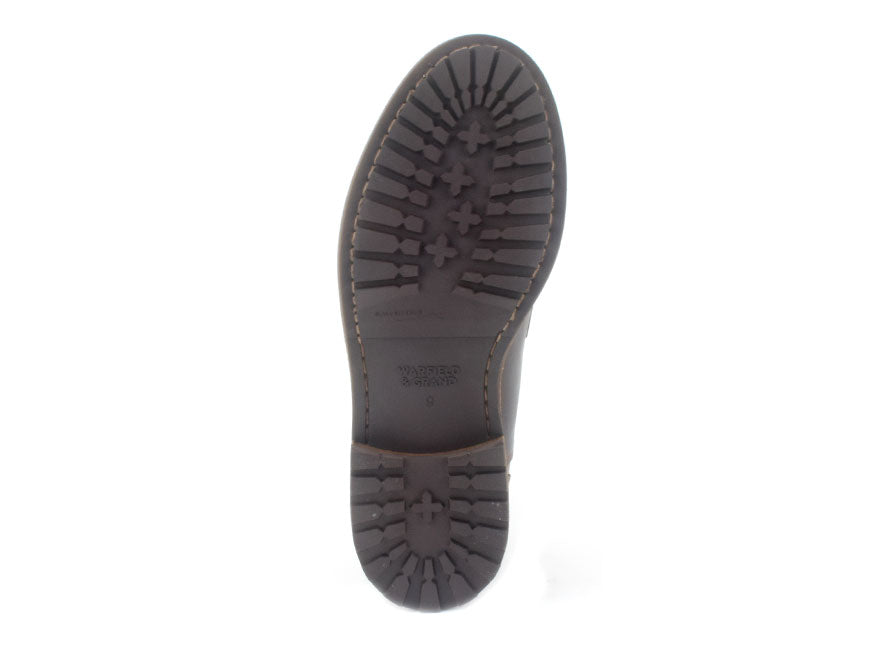 Warfield & Grand Mortat cap toe boot DK Brown|Black