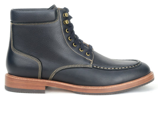 Warfield & Grand Roseburg moc toe boot Black|DK Brown