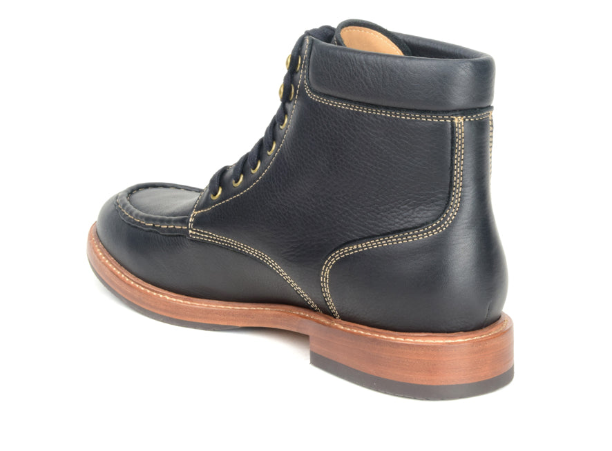 Warfield & Grand Roseburg moc toe boot Black|DK Brown