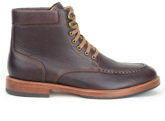 Warfield & Grand Roseburg moc toe boot DK Brown|Black