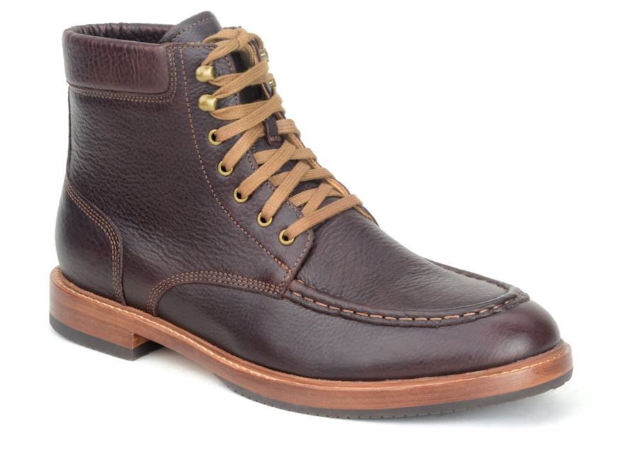 Warfield & Grand Roseburg moc toe boot DK Brown|Black