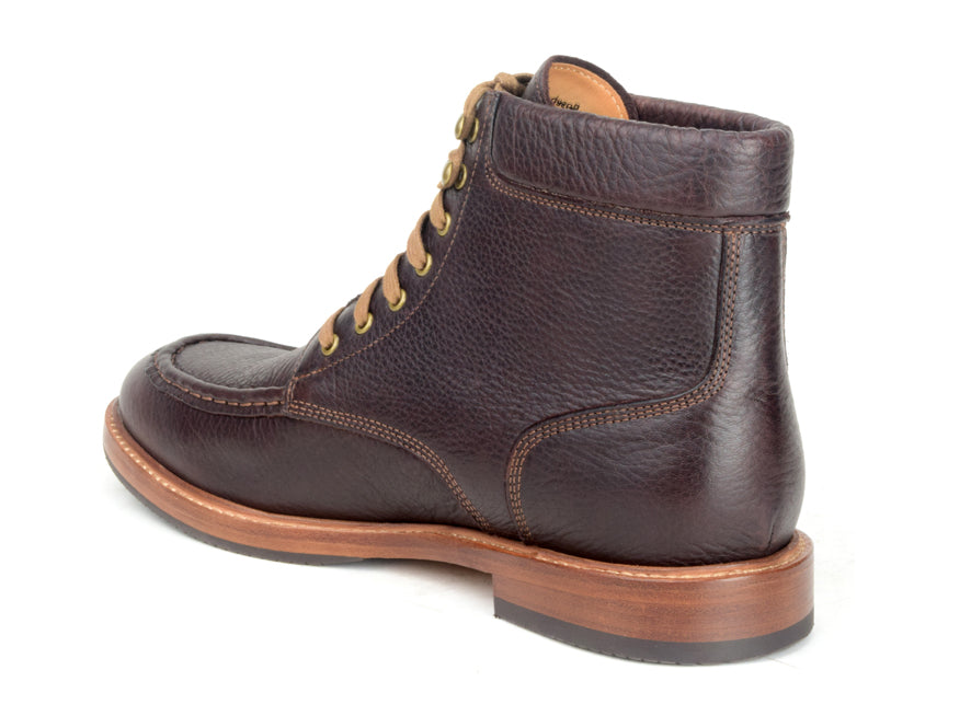 Warfield & Grand Roseburg moc toe boot DK Brown|Black