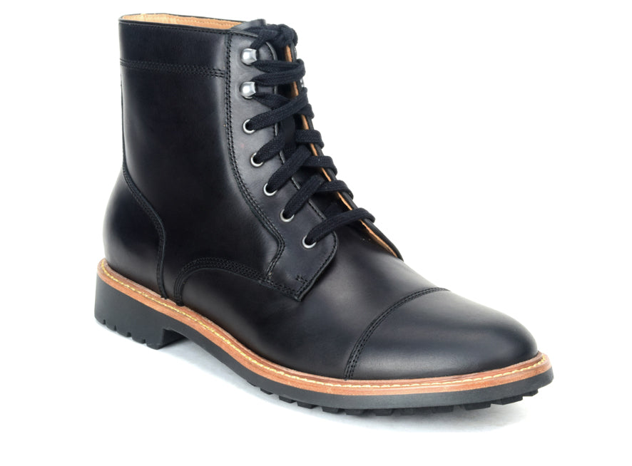Warfield & Grand Gresham cap toe boot Black|Cognac