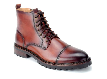 Warfield & Grand Tinley Cap toe boot Chestnut|Black
