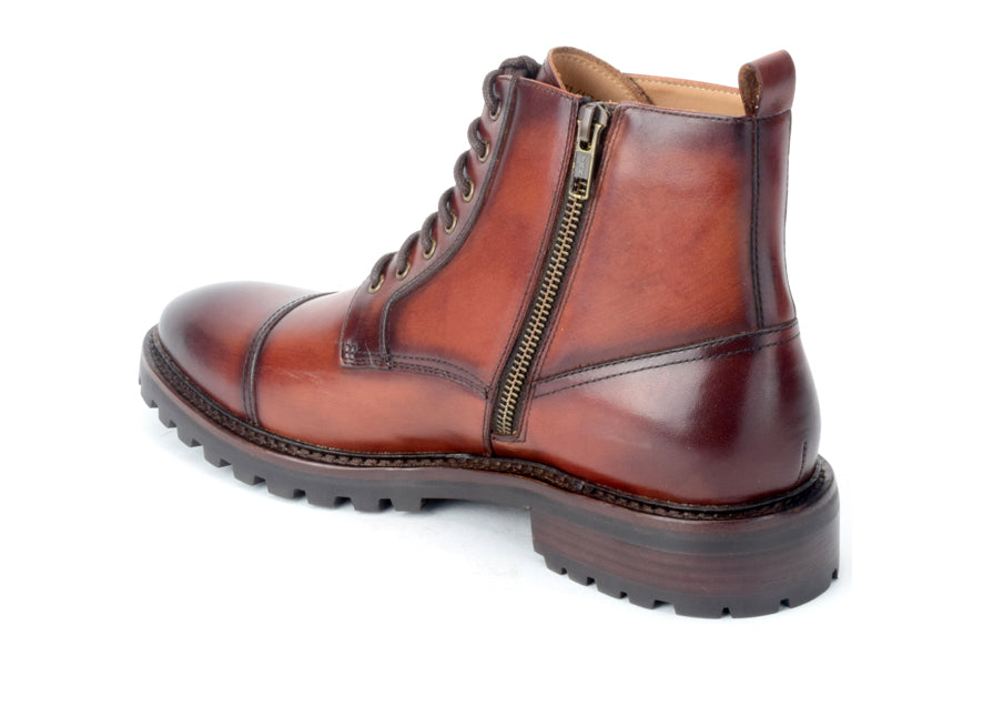 Warfield & Grand Tinley Cap toe boot Chestnut|Black