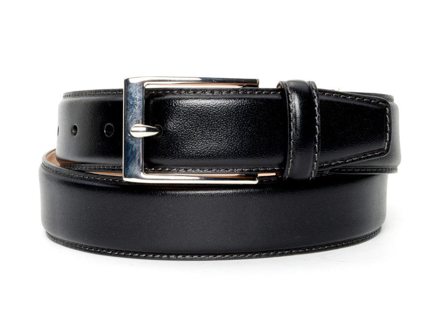 Warfield & Grand Black Classic Dress Belt Black
