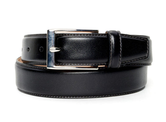 Warfield & Grand Black Classic Dress Belt Black