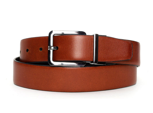 Warfield & Grand Black and Cognac Reversible Belt