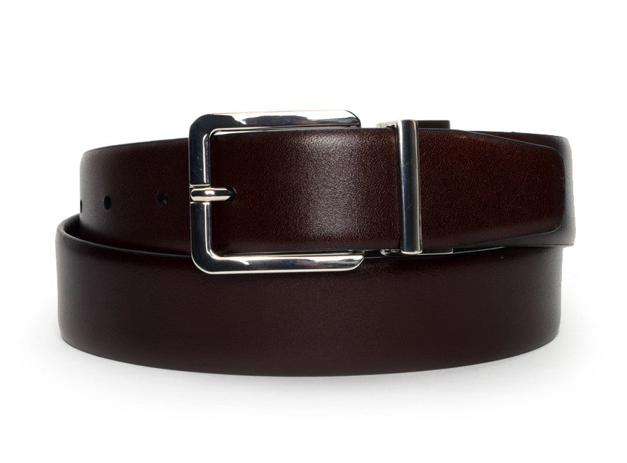 Warfield & Grand Black and Bourbon Reversible Belt