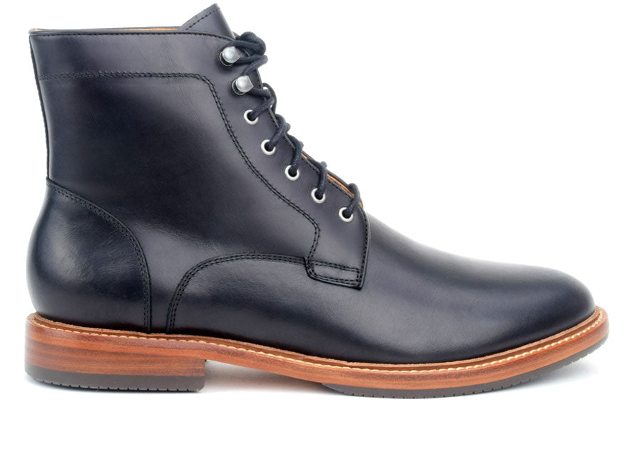 Warfield & Grand Ruckson plain toe boot Black|DK Brown