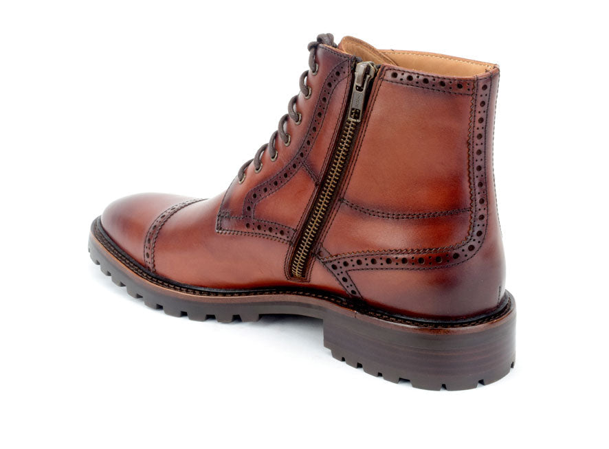 Warfield & Grand Cade Cap toe boot Chestnut