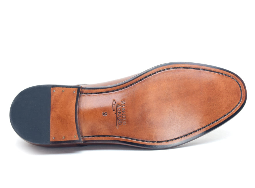 Warfield & Grand Keller plain toe Chestnut