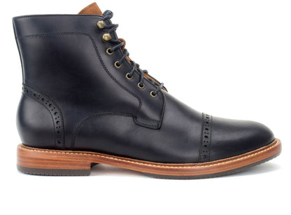 Warfield & Grand Woodlands cap toe boot Black|Chestnut|DK Brown