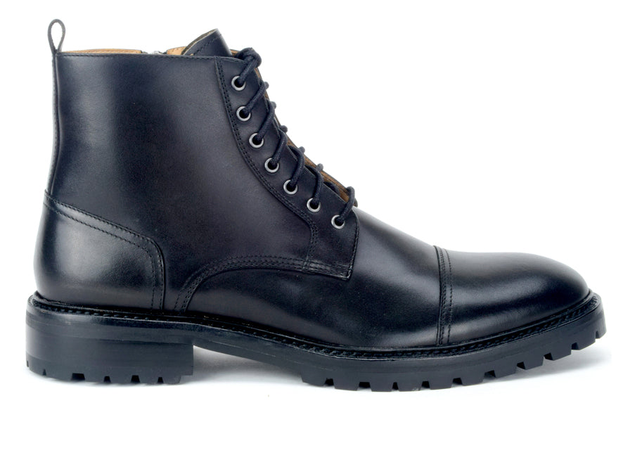 Warfield & Grand Tinley Cap toe boot Black|Chestnut