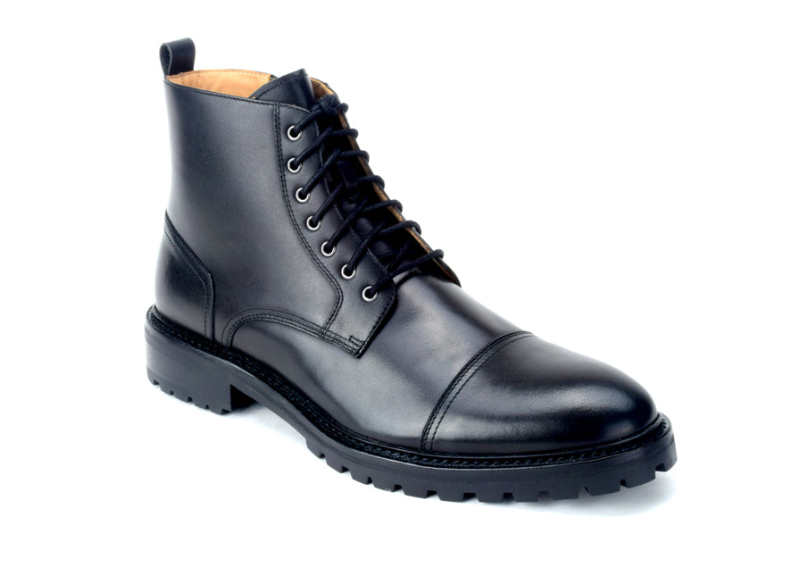 Warfield & Grand Tinley Cap toe boot Black|Chestnut