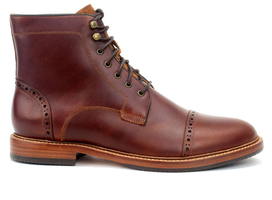 Warfield & Grand Woodlands cap toe boot Chestnut|Black|DK Brown