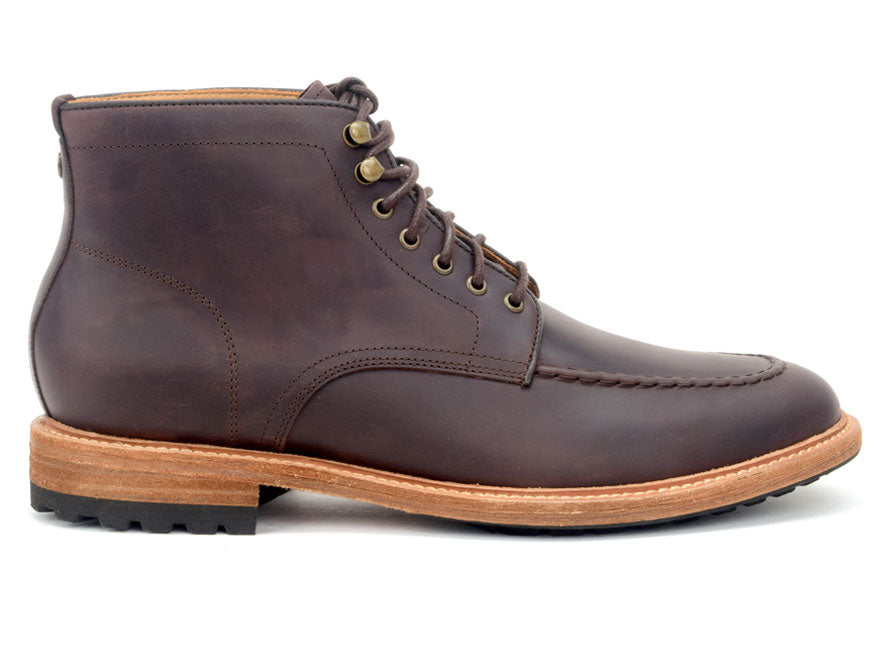 Warfield & Grand Trench moc toe boot DK Brown|Cognac|Black