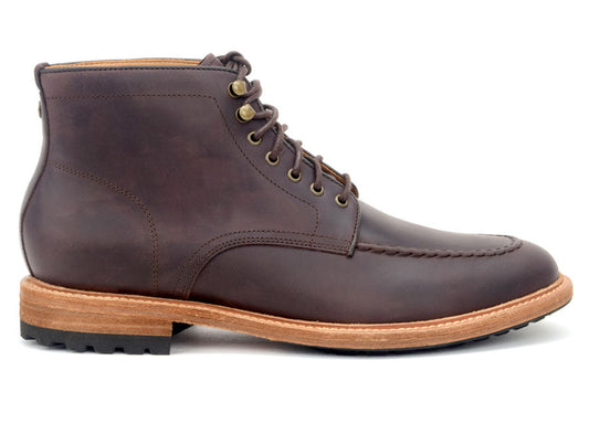 Warfield & Grand Trench moc toe boot DK Brown|Cognac|Black