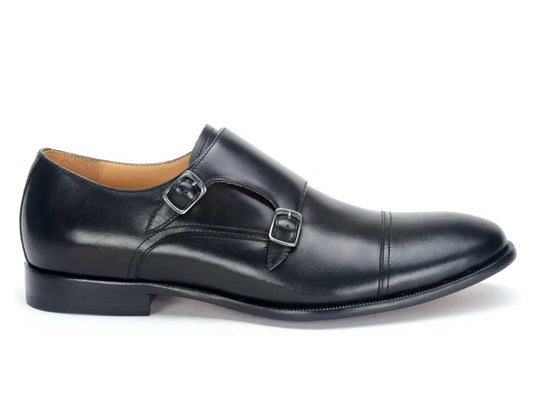 Warfield & Grand Coleman double monk strap Black