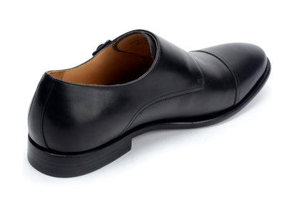 Warfield & Grand Coleman double monk strap Black