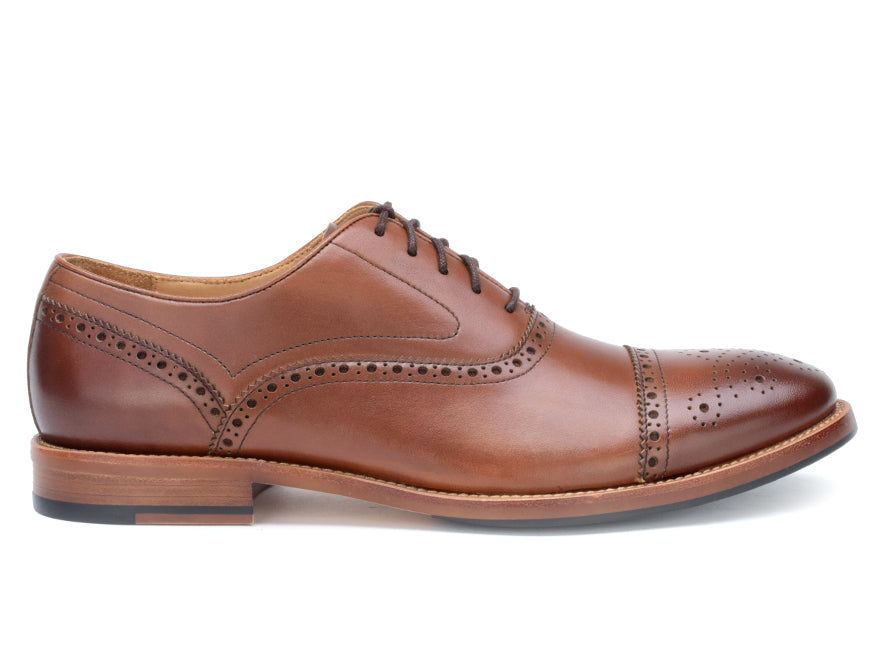 Warfield & Grand Collins cap toe oxford Cognac